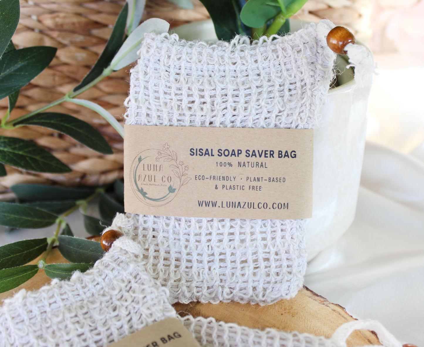 Sisal Soap Saver Pouch Bag