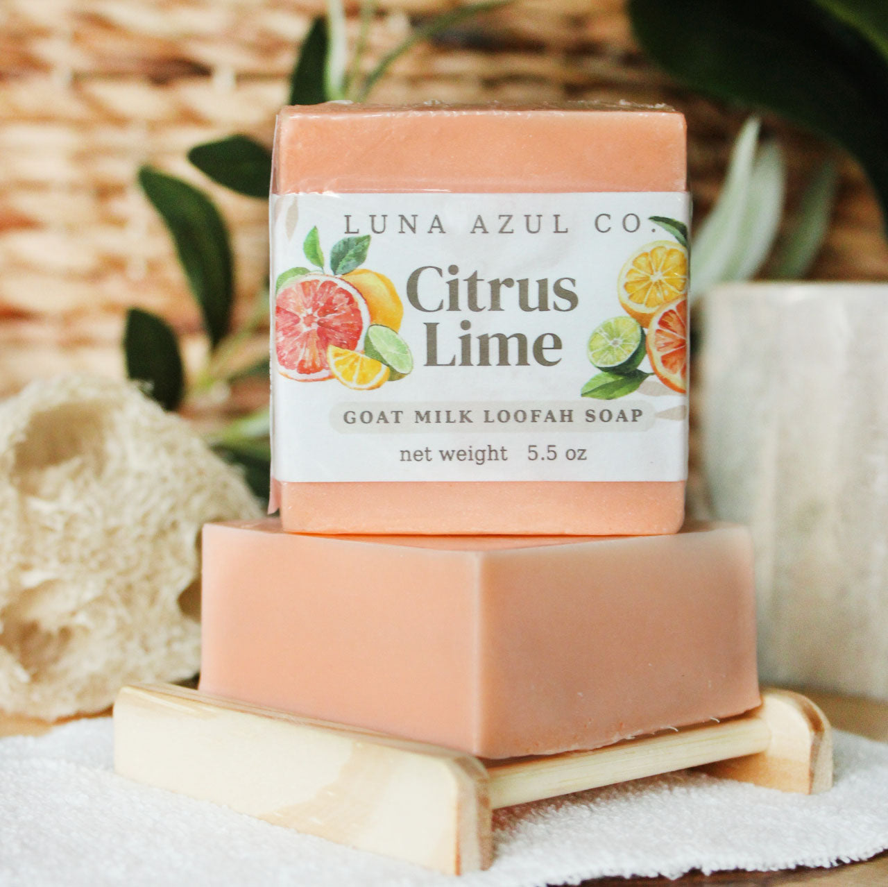 Citrus Lime Loofah Soap with Goat Milk - 5.5oz