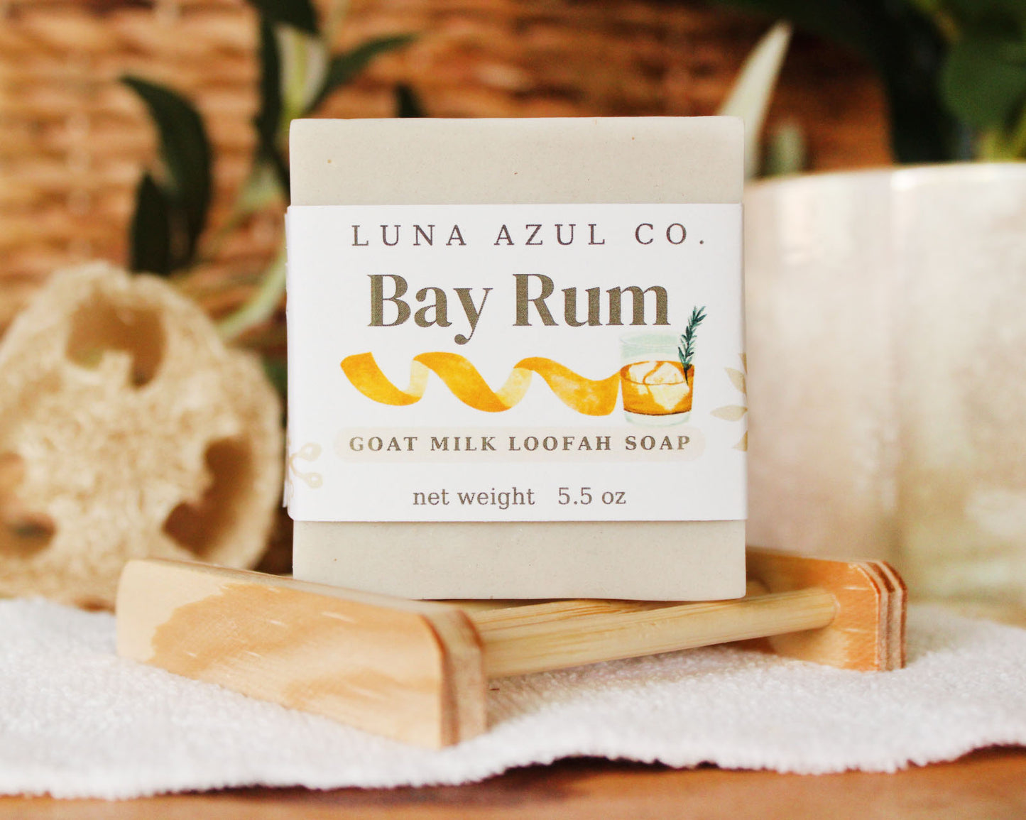 Bay Rum Loofah Soap with Goat Milk - 5.5oz
