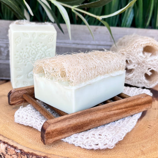 Lemongrass Green Tea Shea Butter Loofah Soap Bar