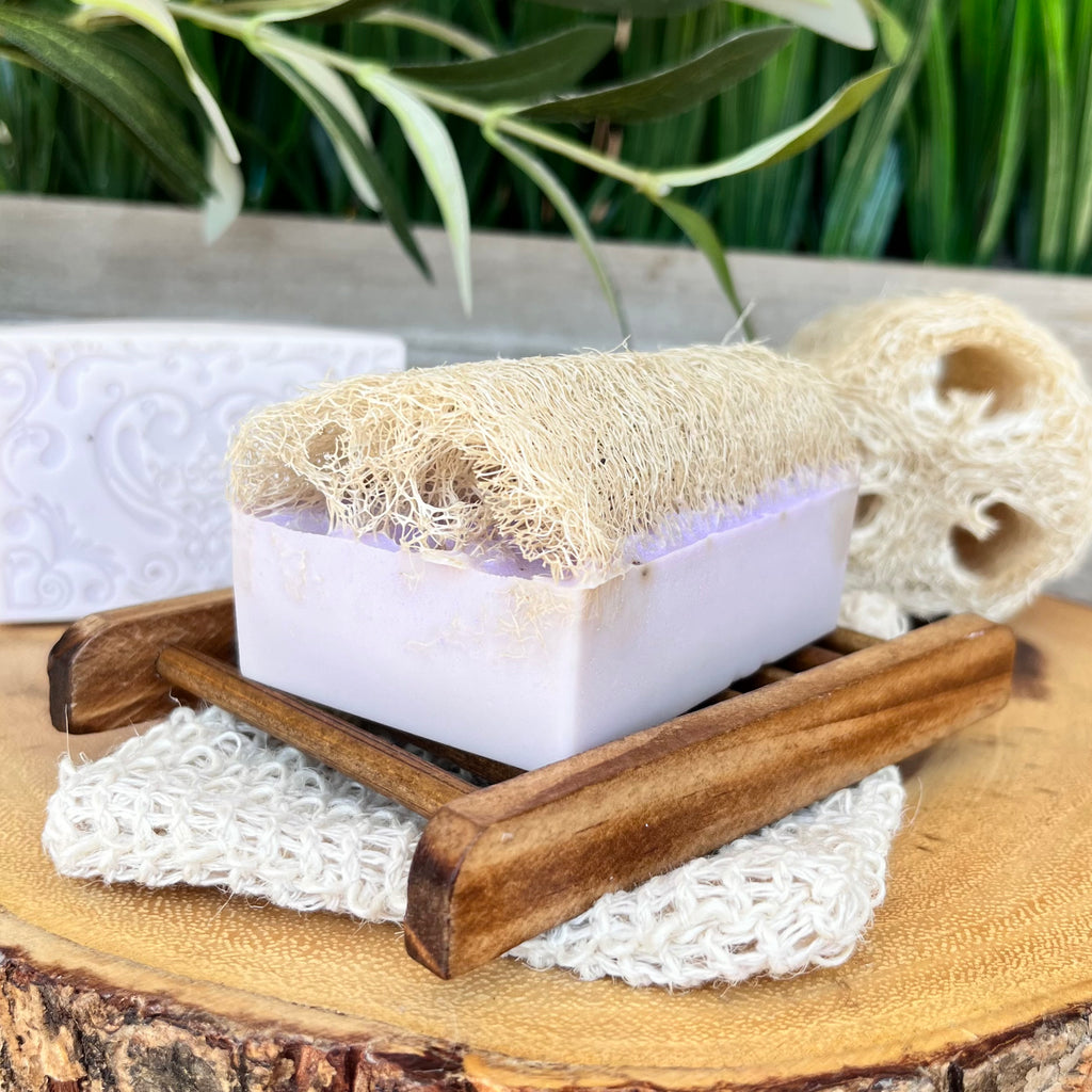 Lavender Shea Butter Loofah Soap Bar