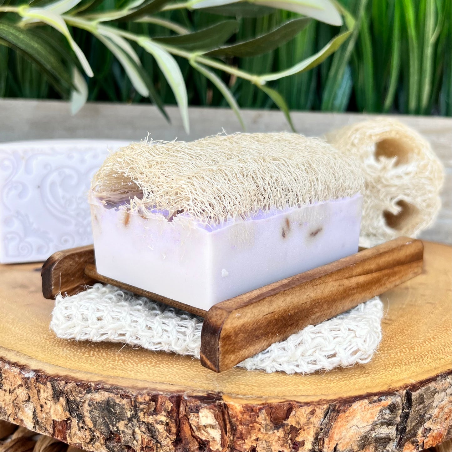 Chamomile Lavender Shea Butter Loofah Soap Bar