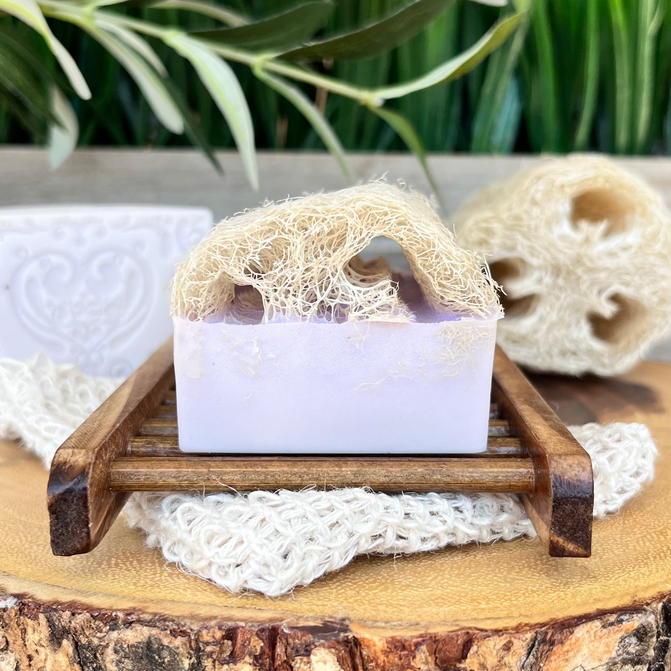 Lavender Shea Butter Loofah Soap Bar