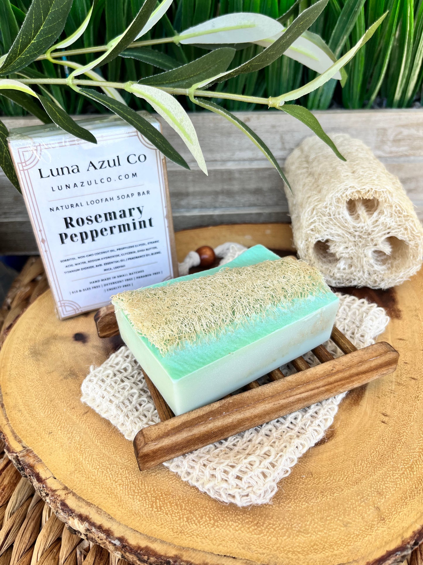 Rosemary Peppermint Loofah Soap Bar