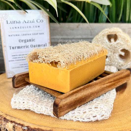 Organic Turmeric Oatmeal Loofah Soap Bar