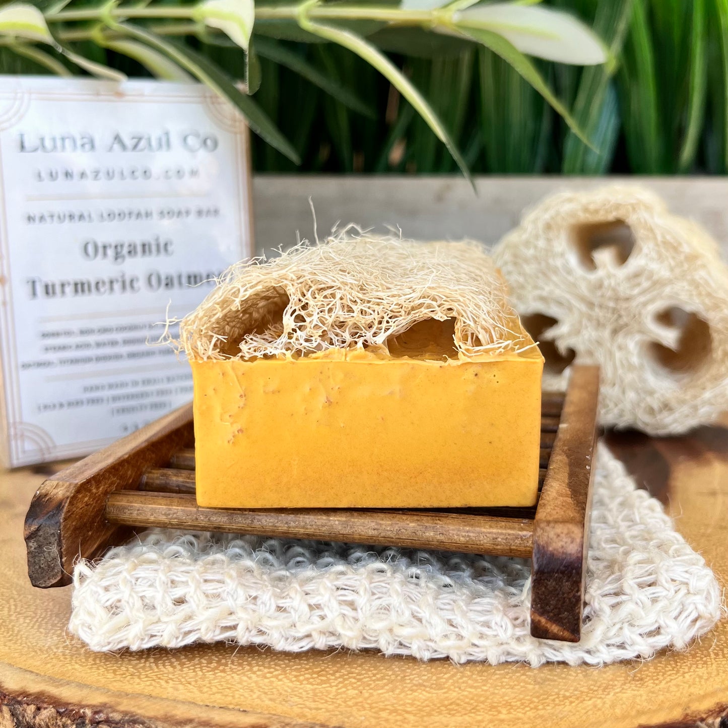 Organic Turmeric Oatmeal Loofah Soap Bar