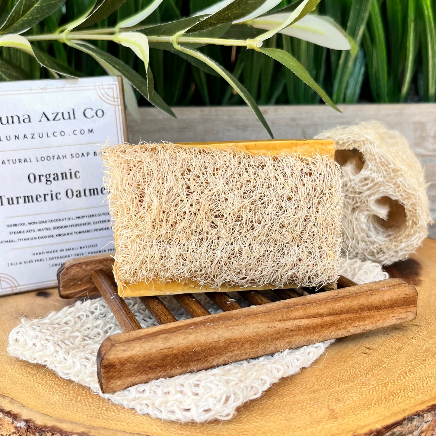 Organic Turmeric Oatmeal Loofah Soap Bar