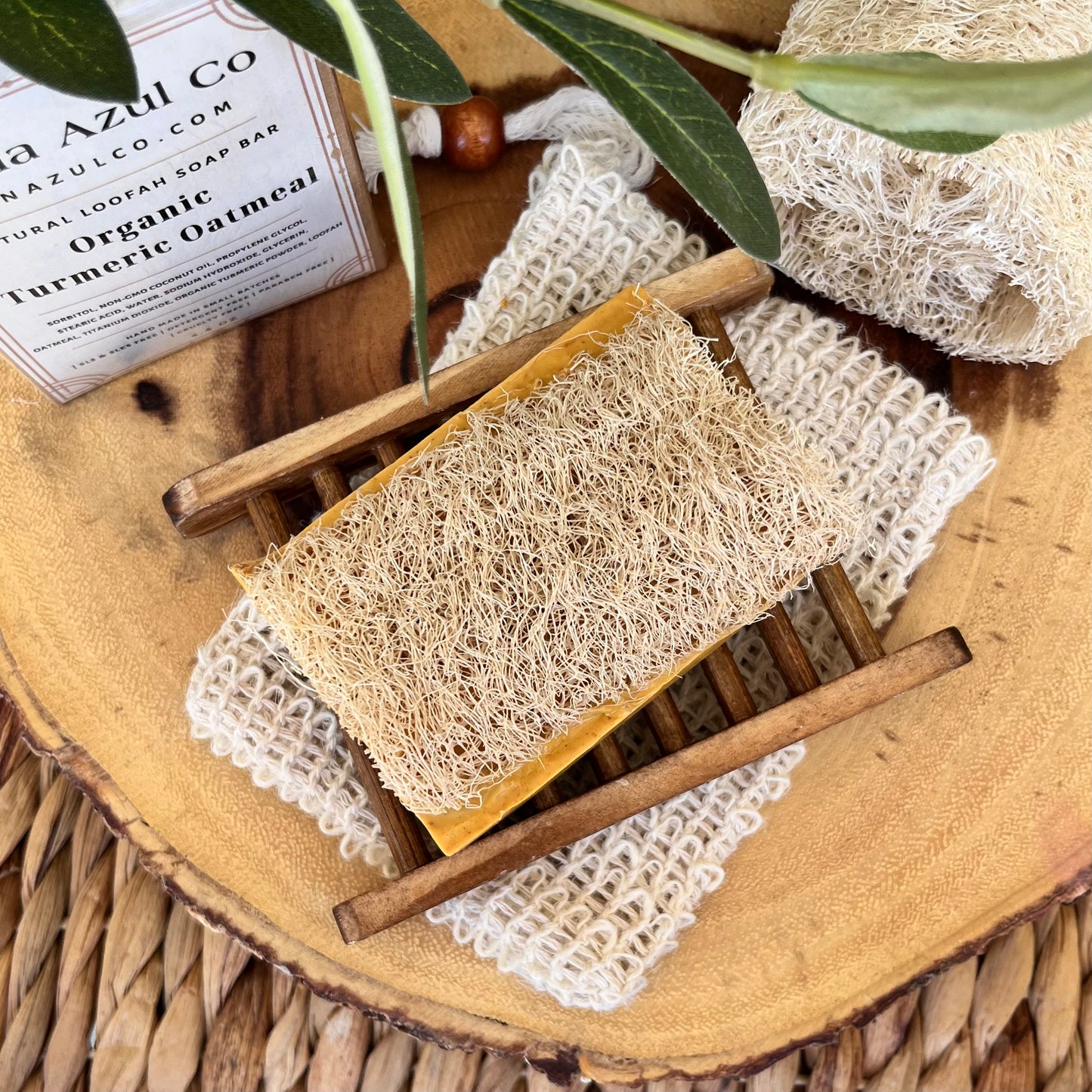 Organic Turmeric Oatmeal Loofah Soap Bar