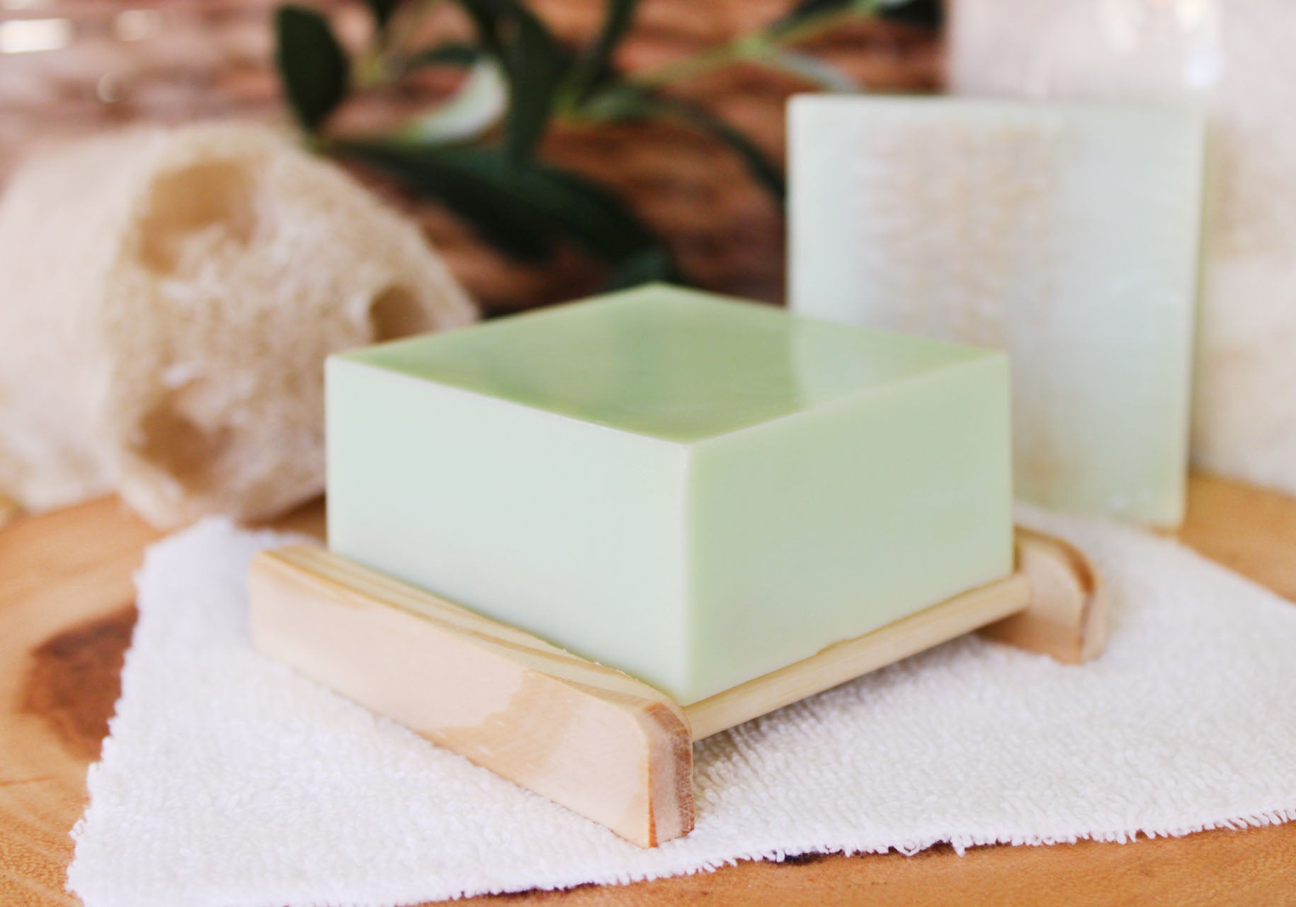Lemongrass Green Tea Loofah Soap with Shea Butter - 5.5oz
