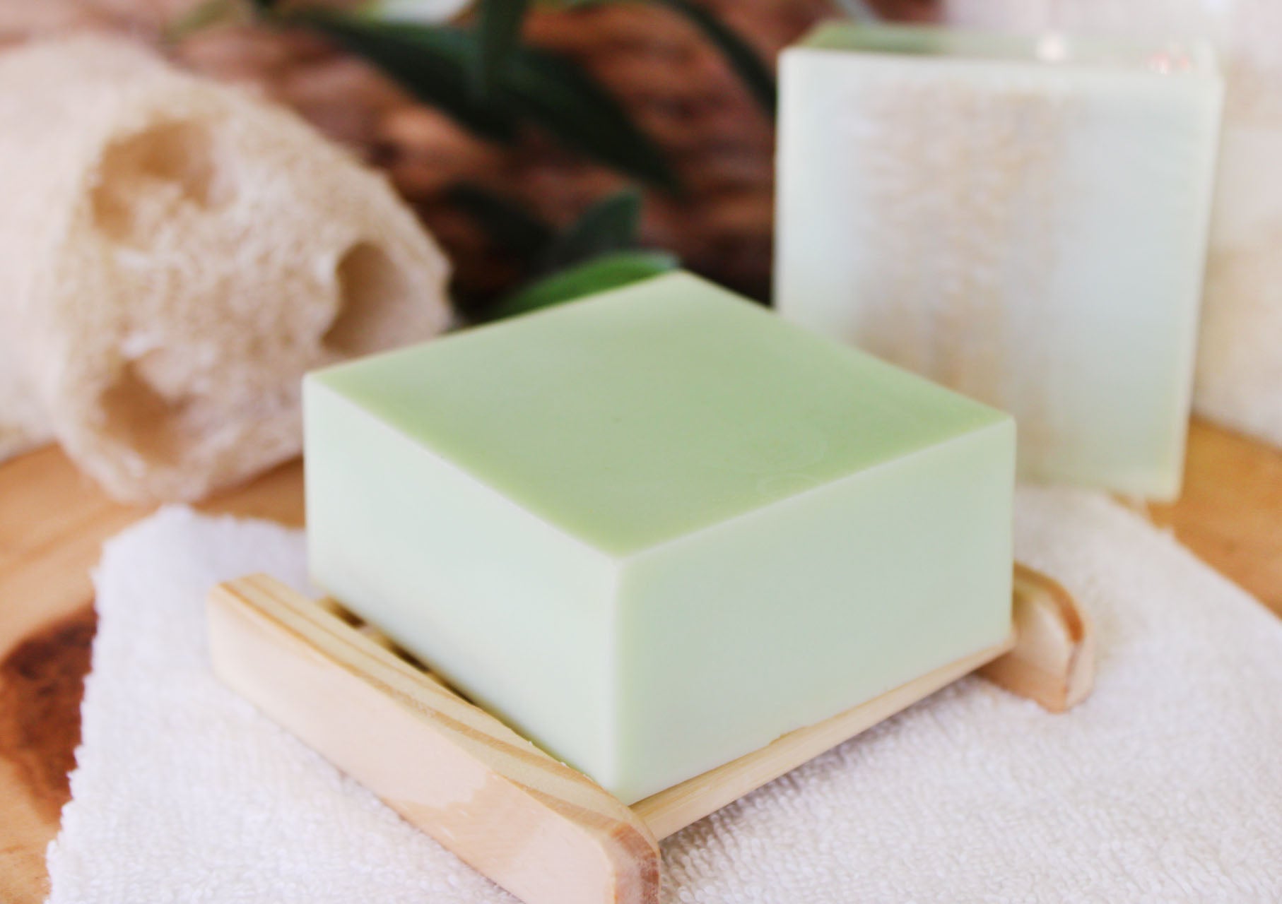 Lemongrass Green Tea Loofah Soap with Shea Butter - 5.5oz