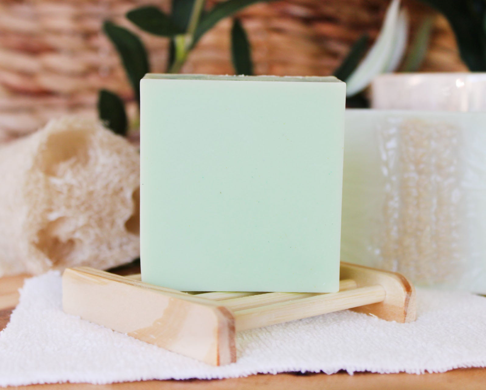 Lemongrass Green Tea Loofah Soap with Shea Butter - 5.5oz