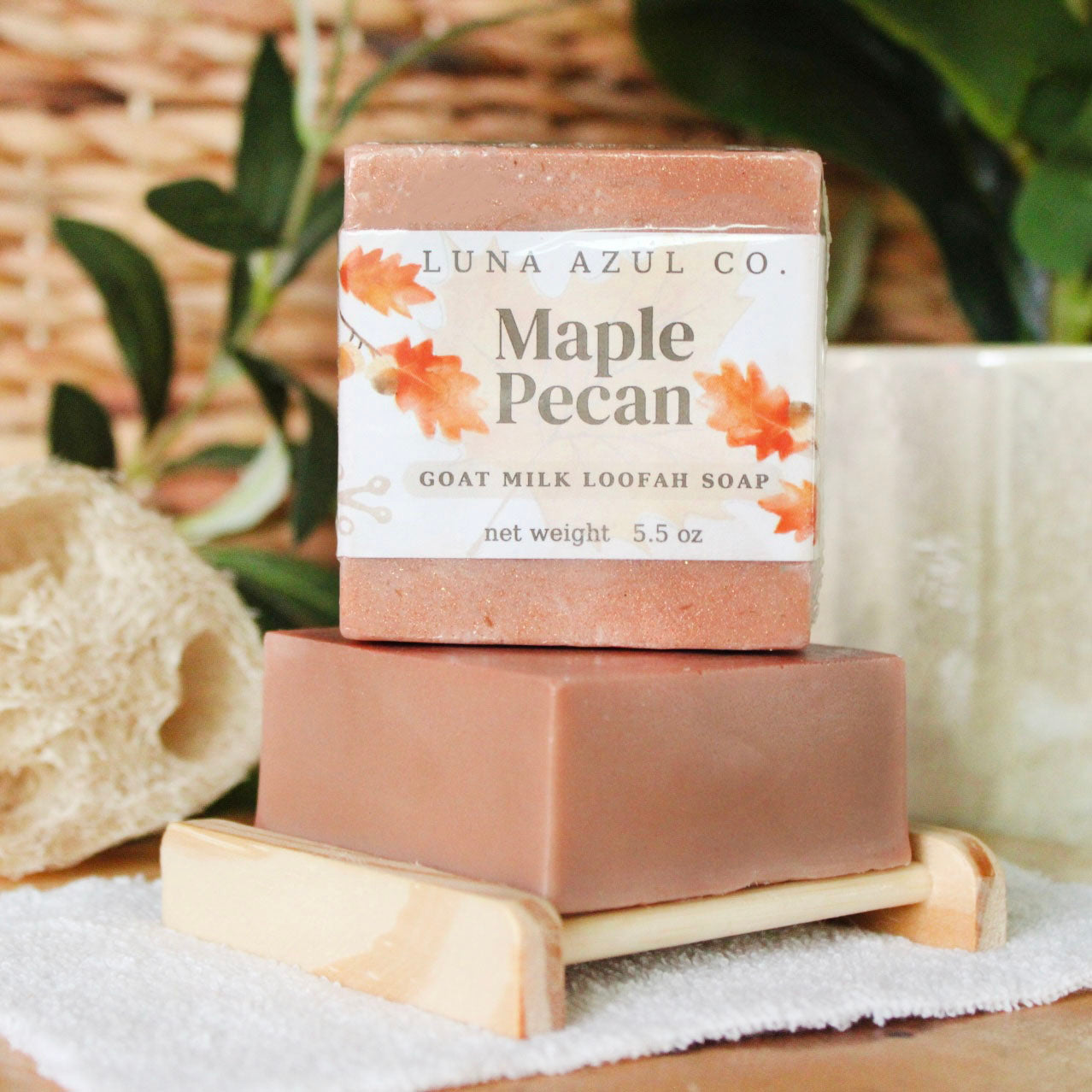 Maple Pecan Loofah Soap with Goat Milk - 5.5oz