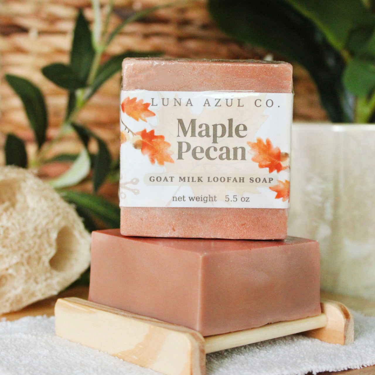 Maple Pecan Loofah Soap with Goat Milk - 5.5oz