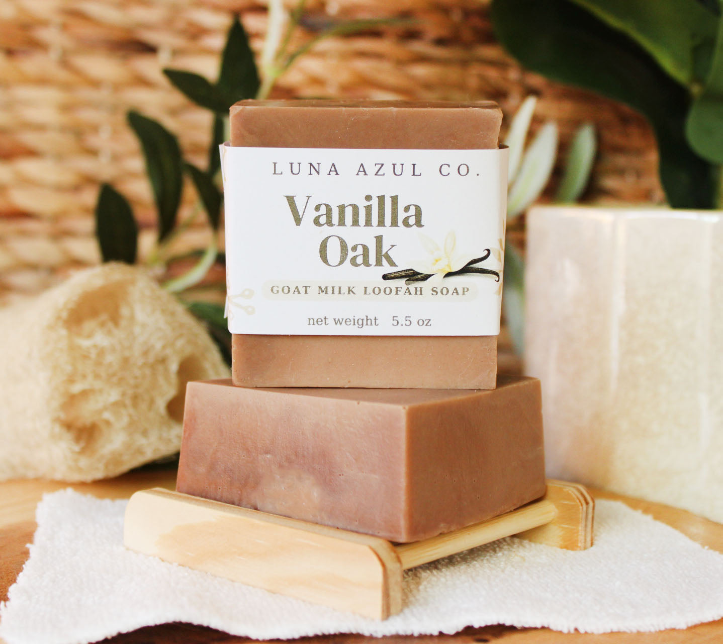 Vanilla Oak Loofah Soap with Goat Milk - 5.5oz