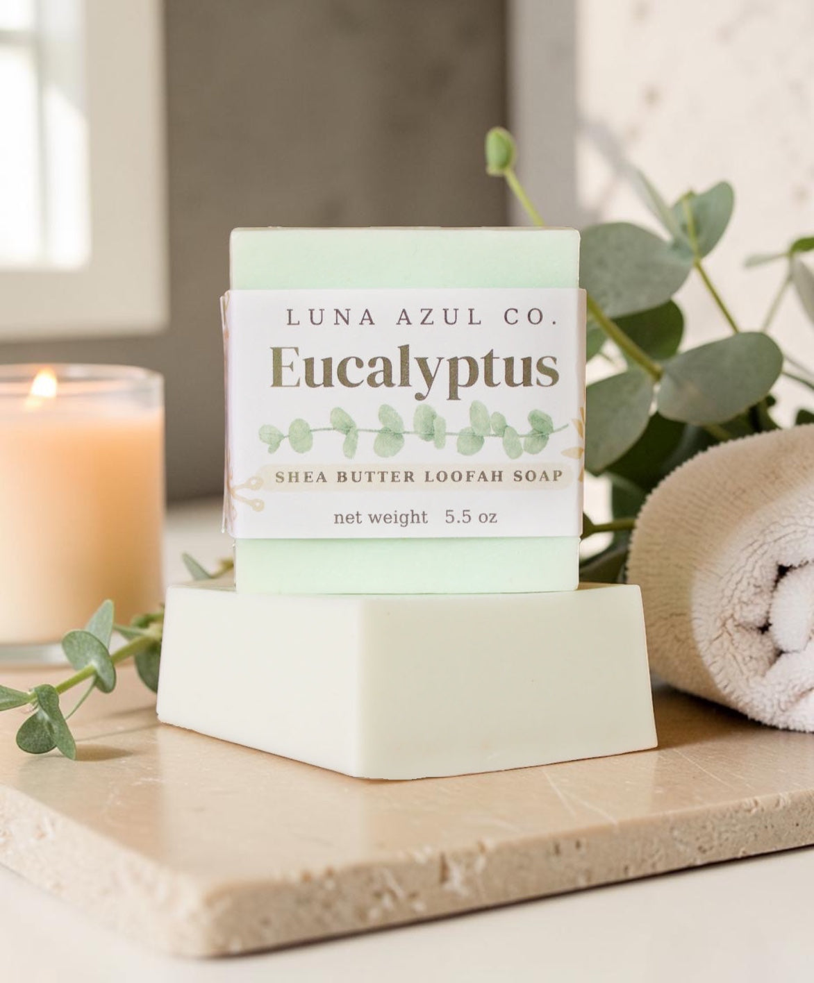 Eucalyptus Shea Butter Loofah Soap Bar - 5.5oz