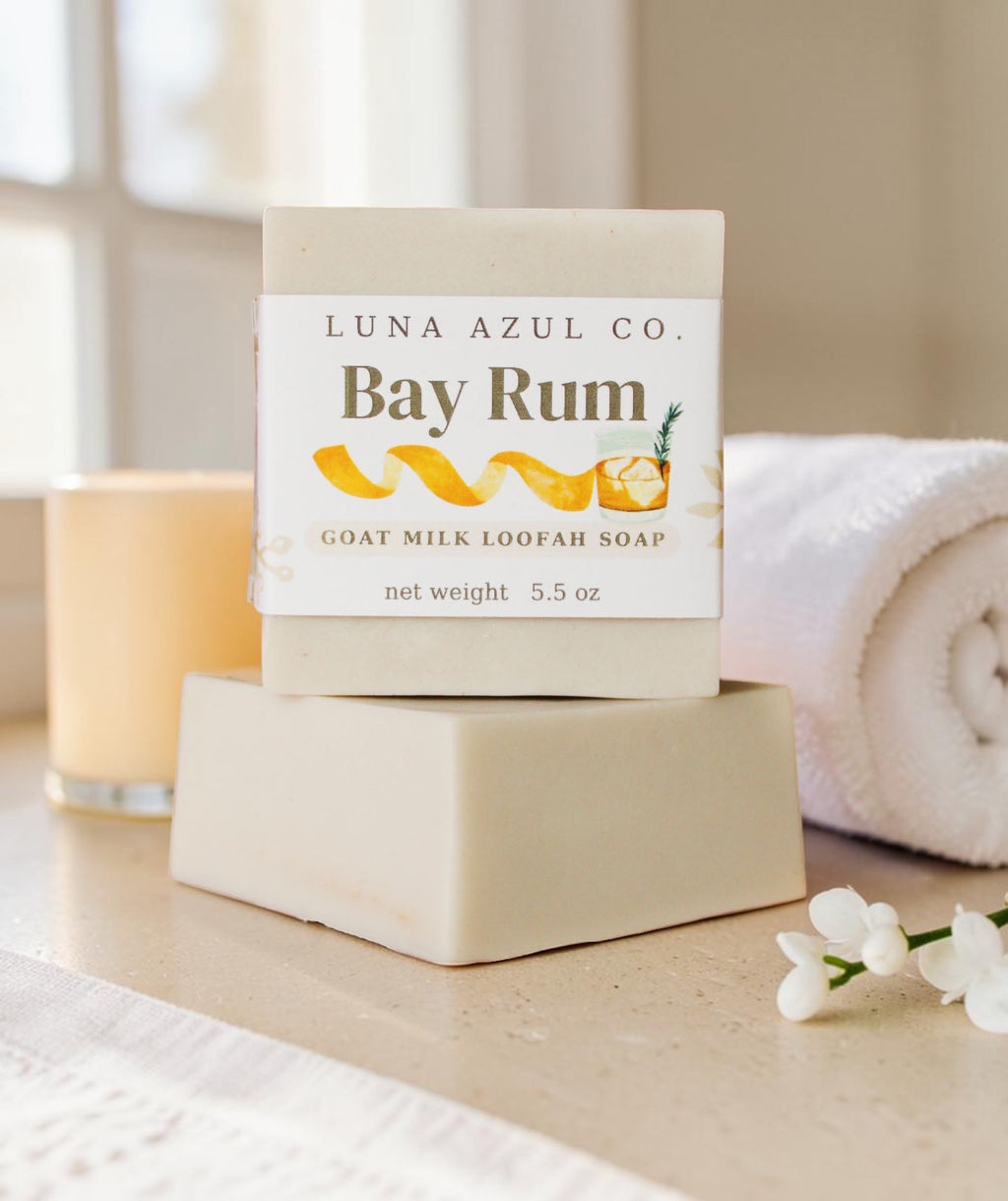Bay Rum Goat Milk Loofah Soap Bar - 5.5oz
