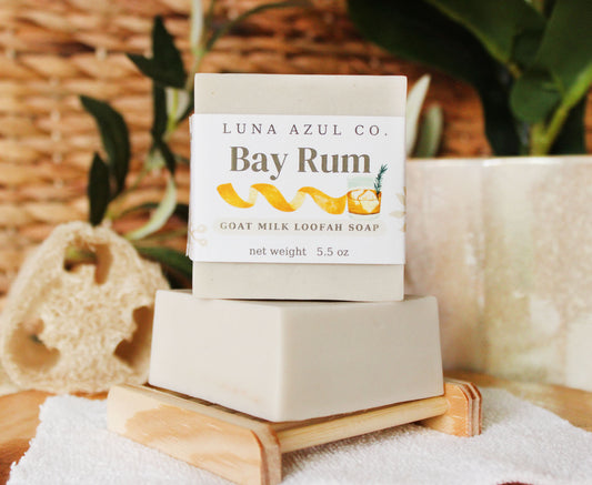 Bay Rum Loofah Soap with Goat Milk - 5.5oz