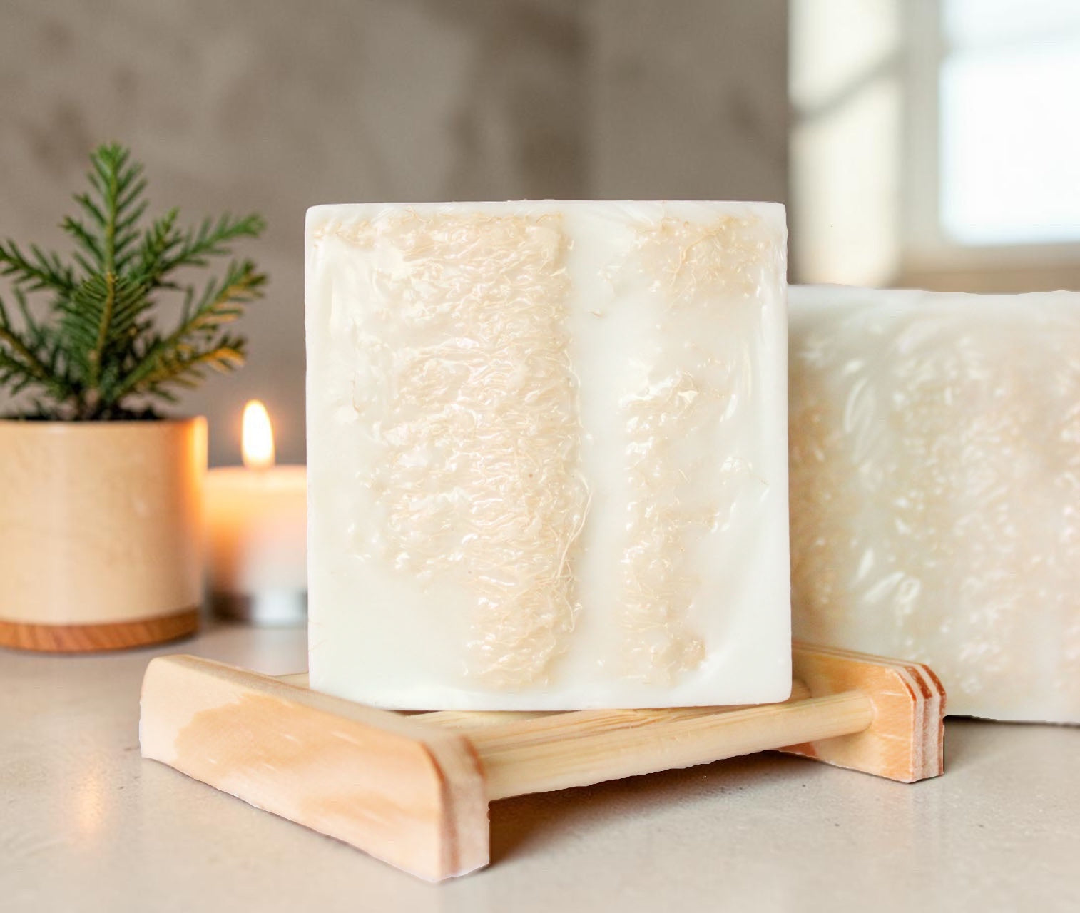 Cedarwood Sage Goat Milk Loofah Soap Bar - 5.5oz