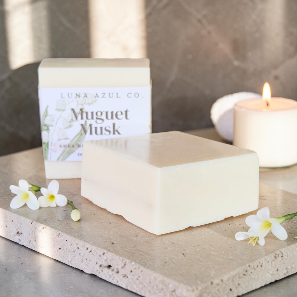 Muguet Musk Shea Butter Loofah Soap Bar - 5.5oz