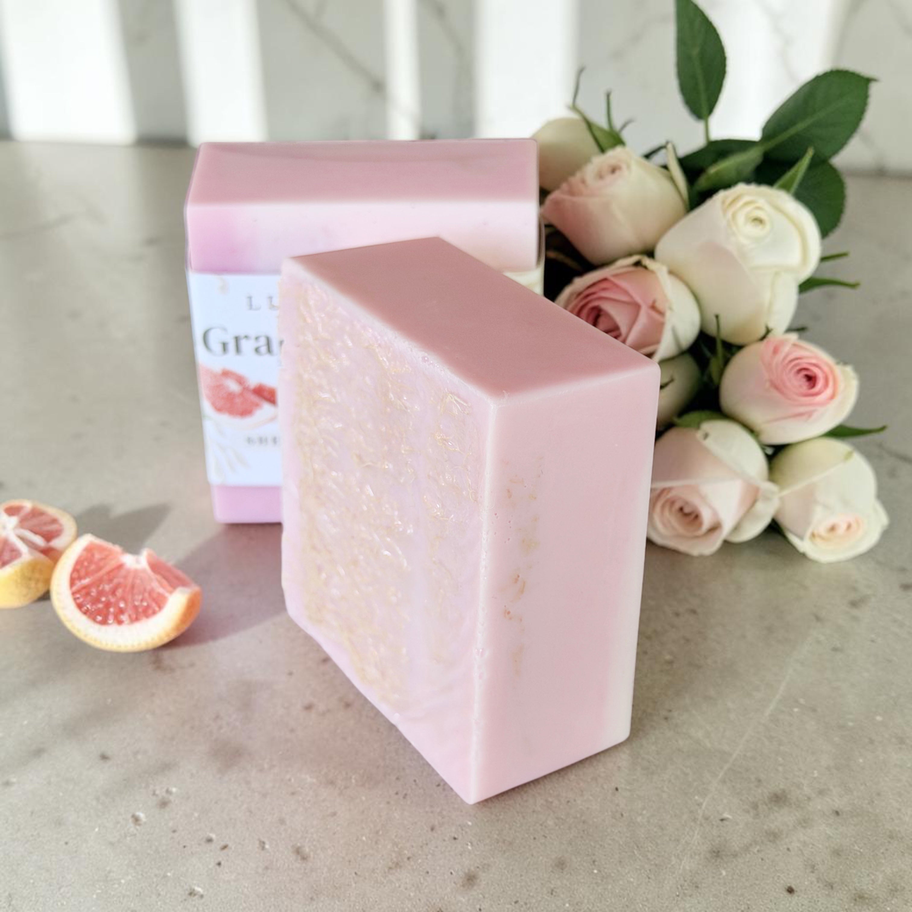 Grapefruit Musk & Rose Shea Butter Loofah Soap Bar - 5.5oz