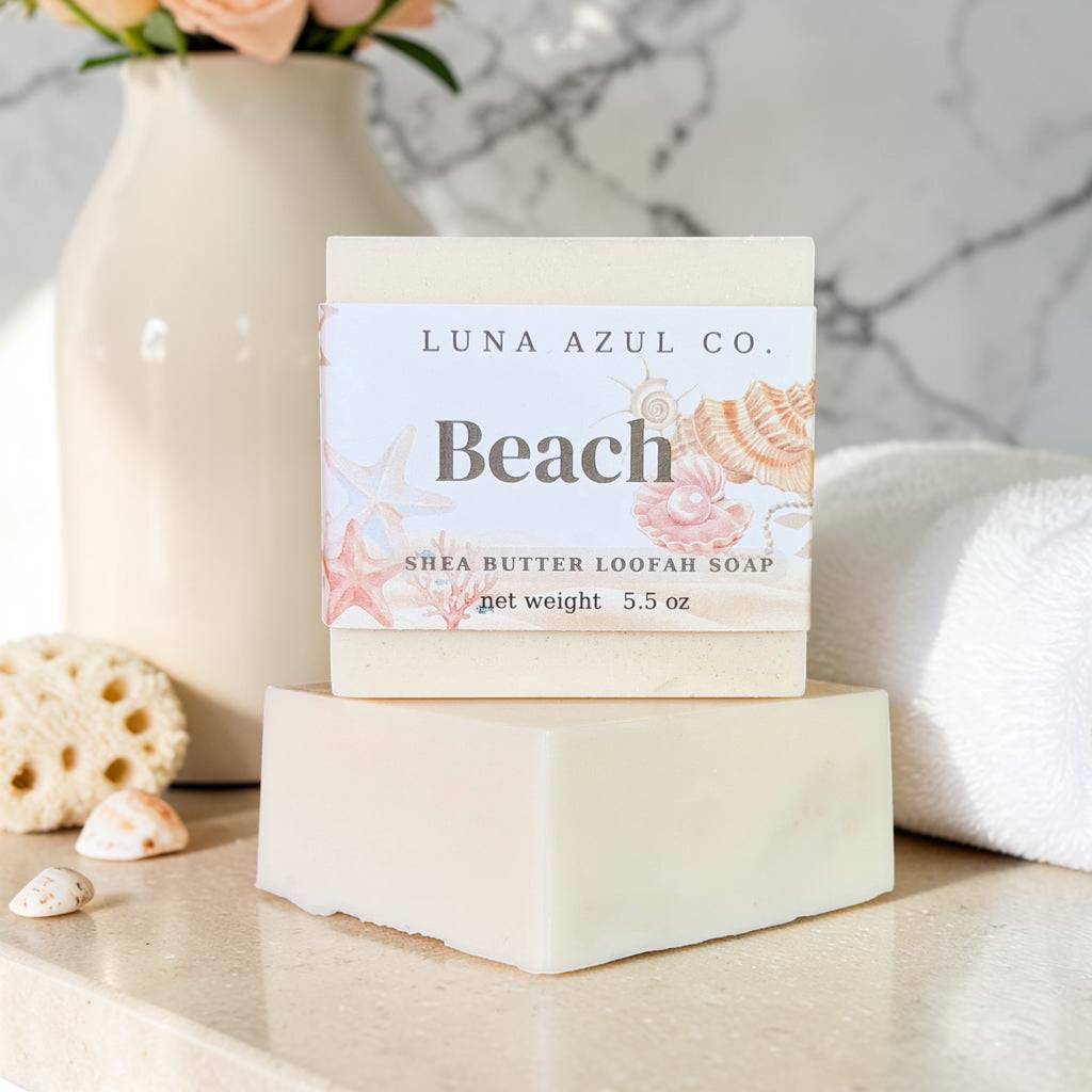 Beach Shea Butter Loofah Soap Bar - 5.5oz