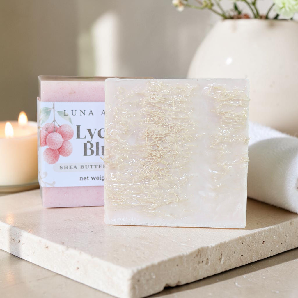 Lychee Blush Shea Butter Loofah Soap Bar - 5.5oz