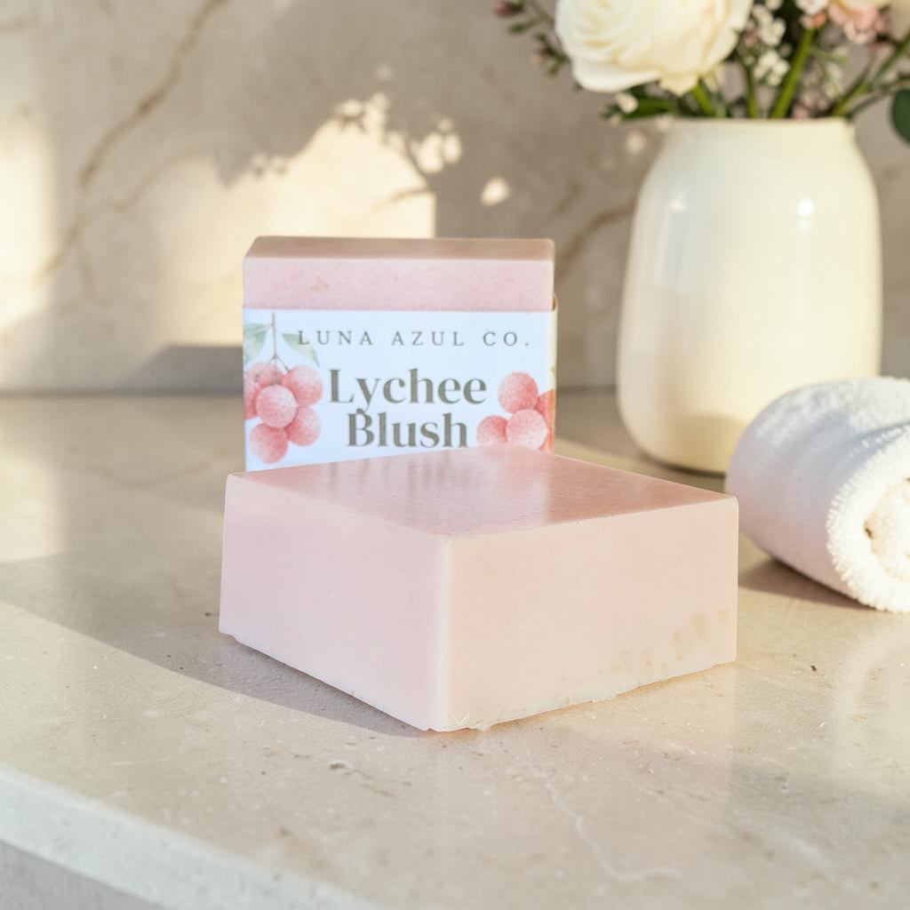 Lychee Blush Shea Butter Loofah Soap Bar - 5.5oz