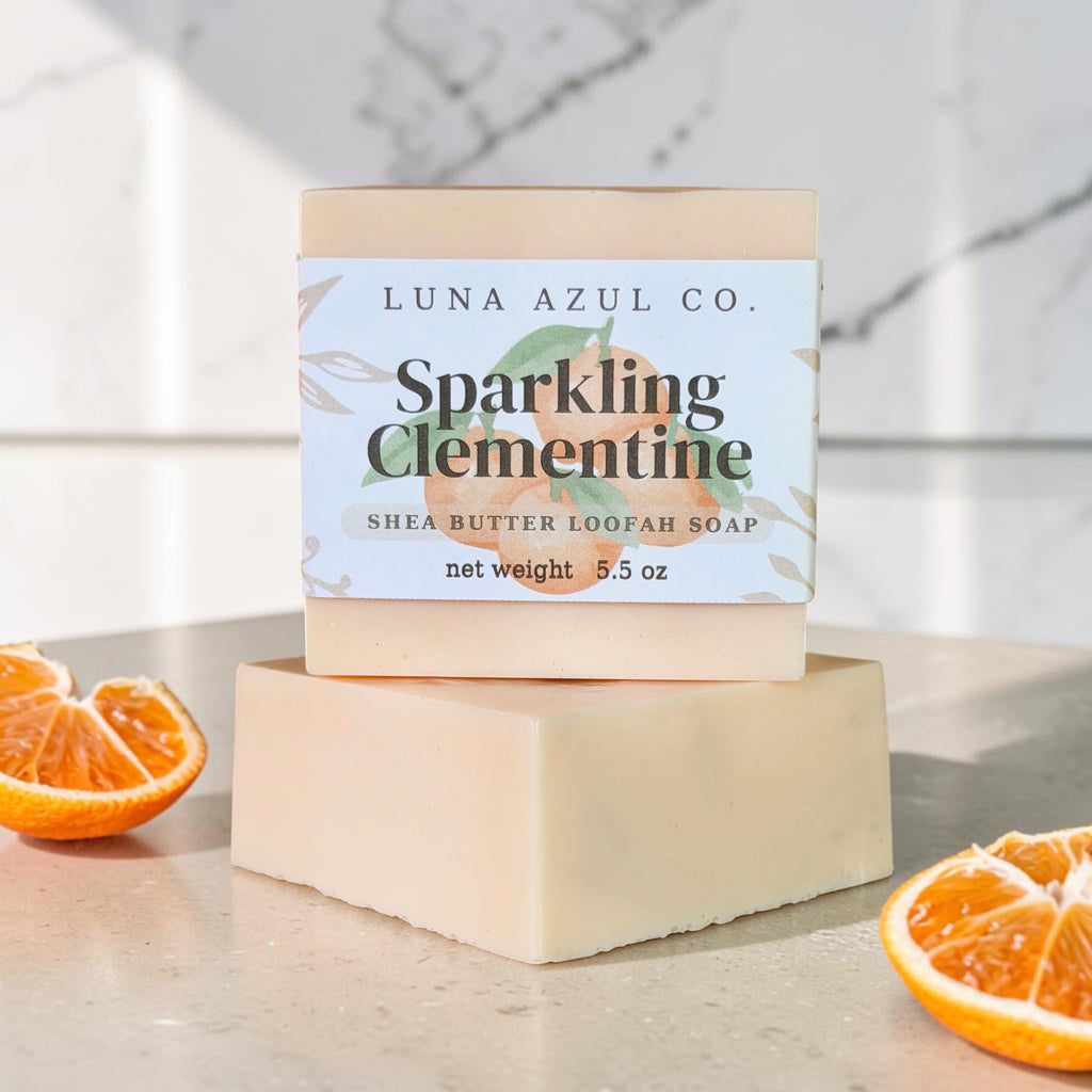 Sparkling Clementine Shea Butter Loofah Soap Bar  - 5.5oz