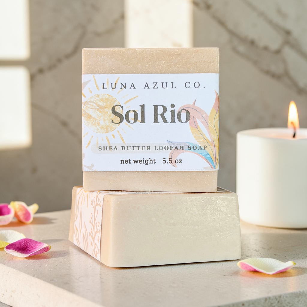 Sol Rio Shea Butter Loofah Soap Bar - 5.5oz