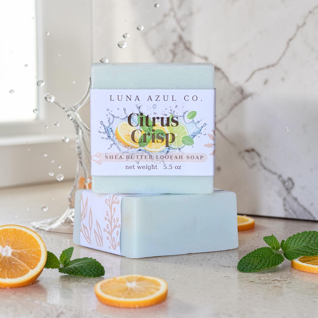 Citrus Crisp Shea Butter Loofah Soap Bar - 5.5oz