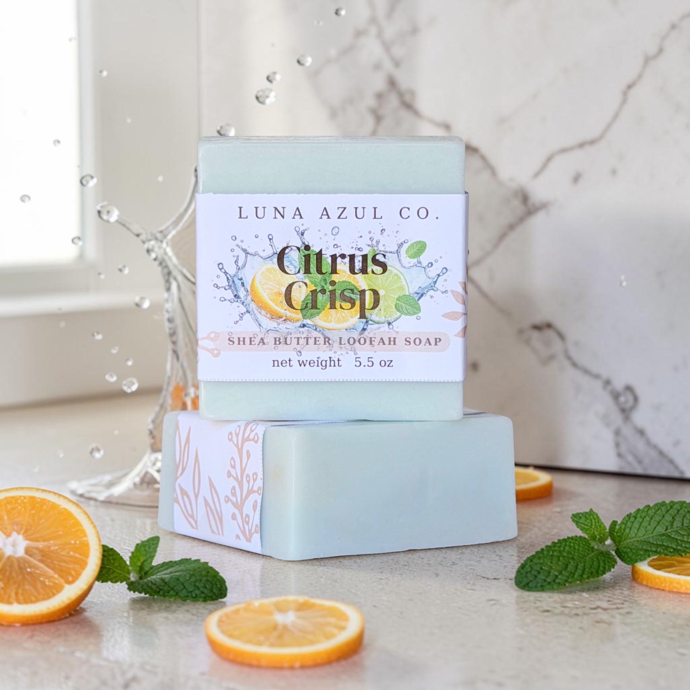 Citrus Crisp Shea Butter Loofah Soap Bar - 5.5oz