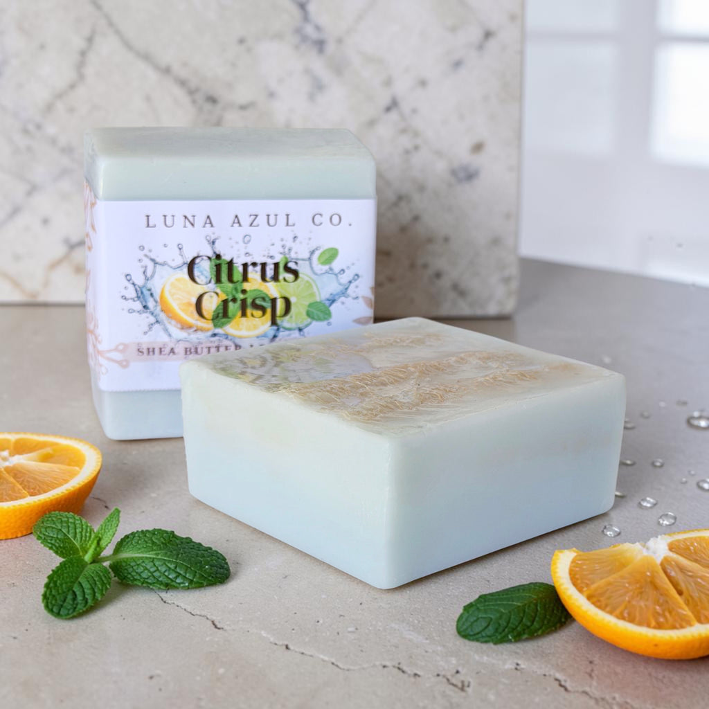 Citrus Crisp Shea Butter Loofah Soap Bar - 5.5oz