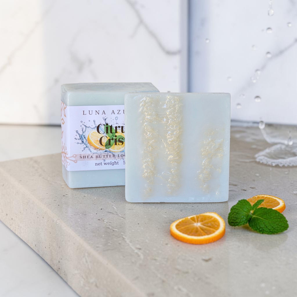 Citrus Crisp Shea Butter Loofah Soap Bar - 5.5oz