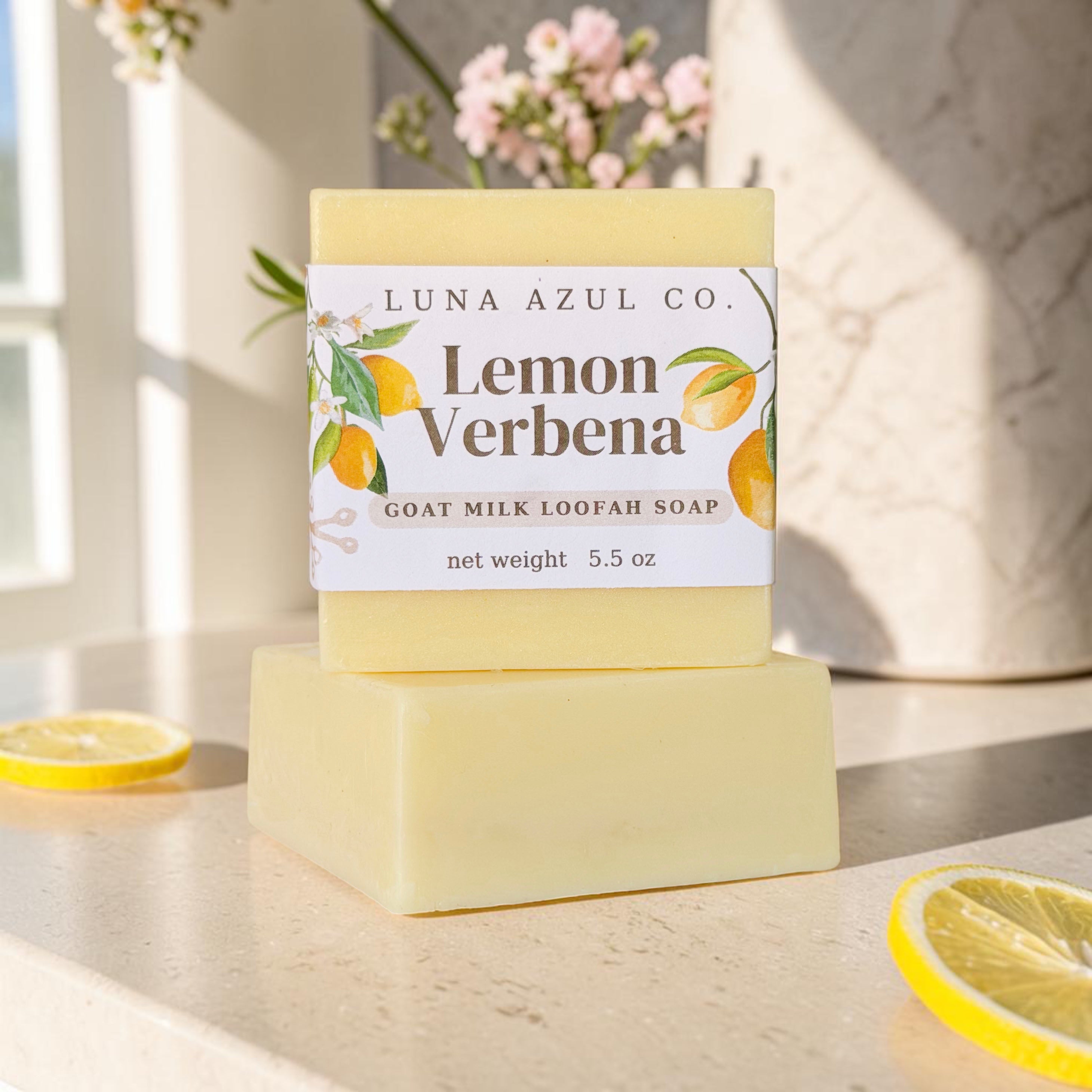 Lemon Verbena Goat Milk Loofah Soap Bar - 5.5oz