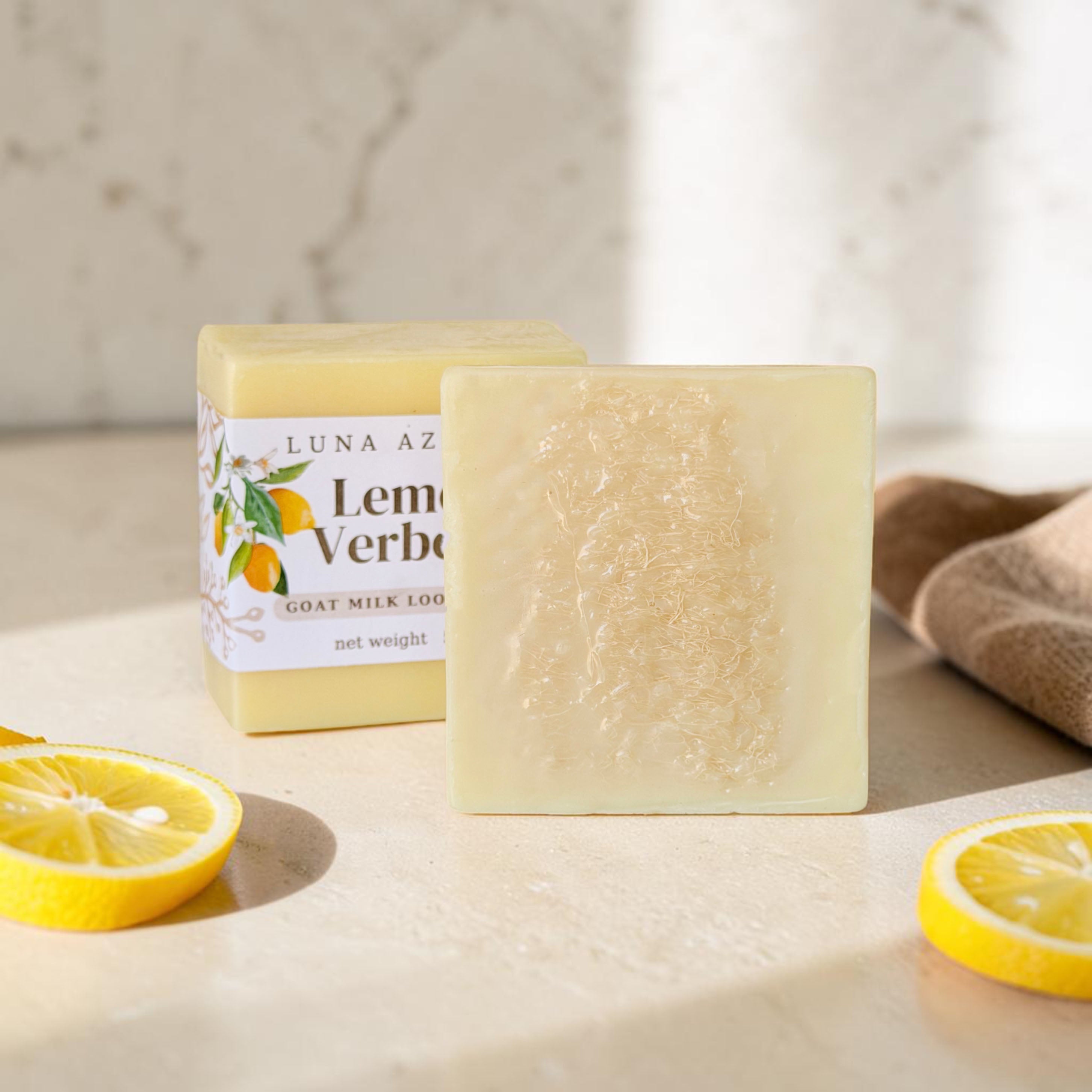Lemon Verbena Goat Milk Loofah Soap Bar - 5.5oz