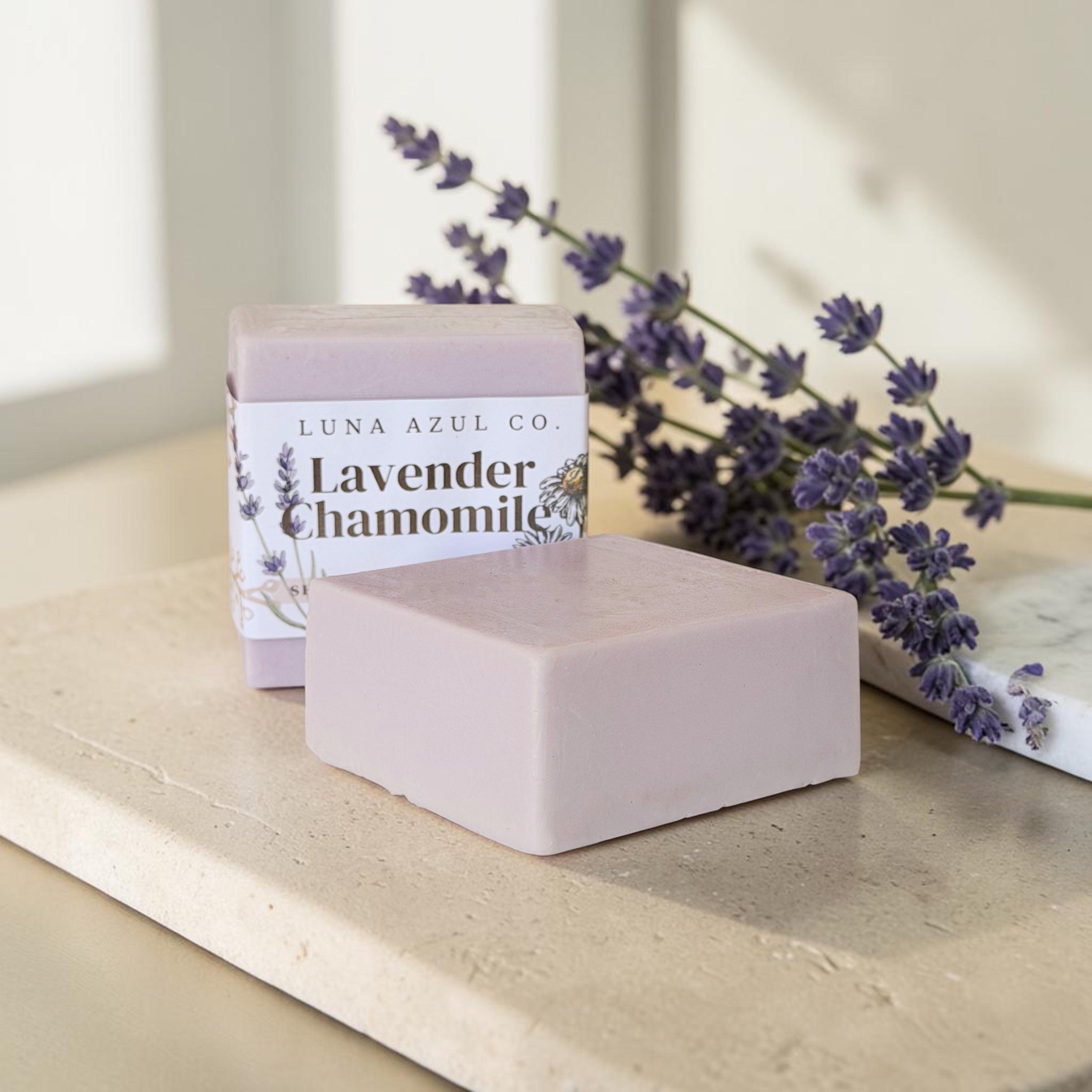 Lavender Chamomile Shea Butter Loofah Soap Bar - 5.5oz