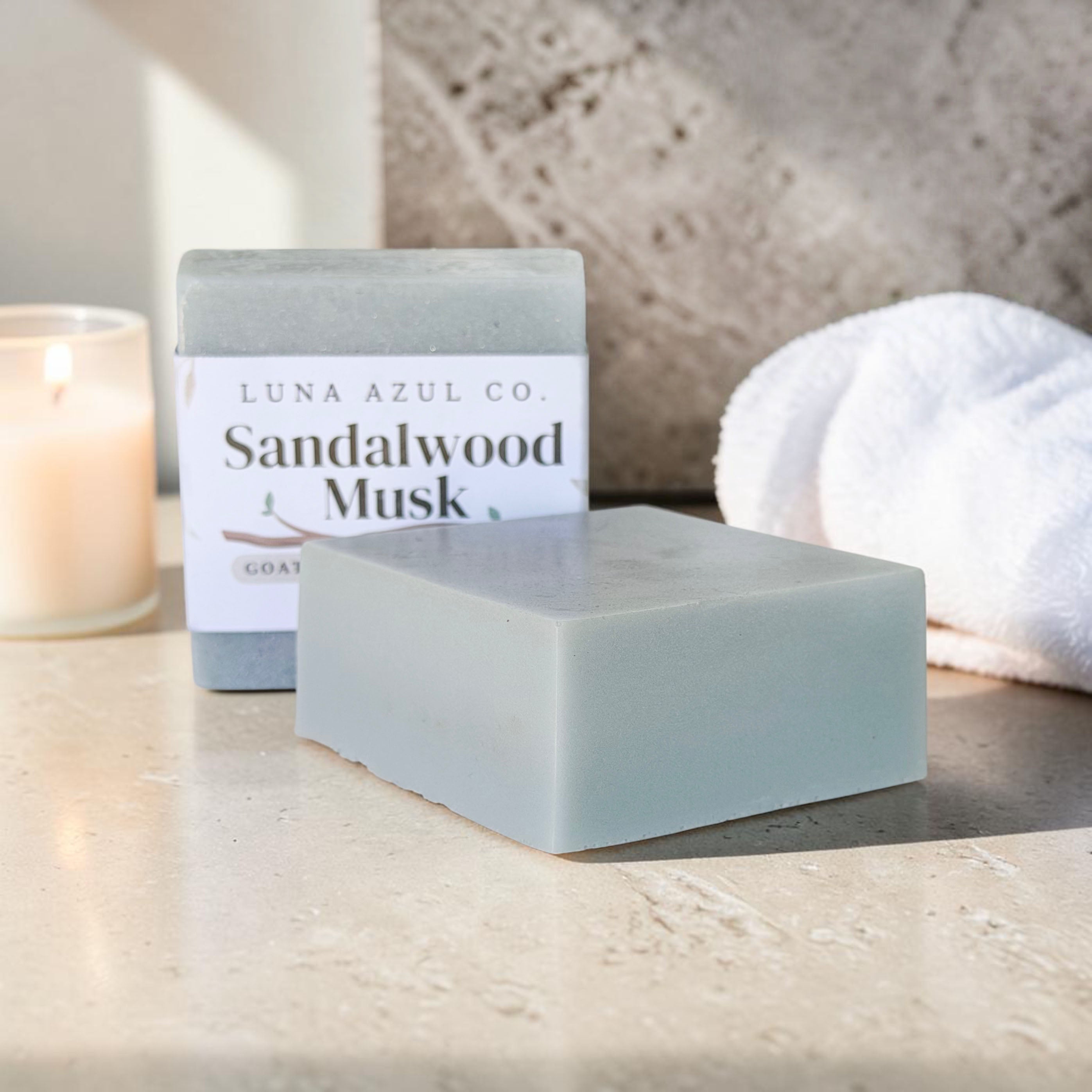 Sandalwood Musk Goat Milk Loofah Soap Bar - 5.5oz