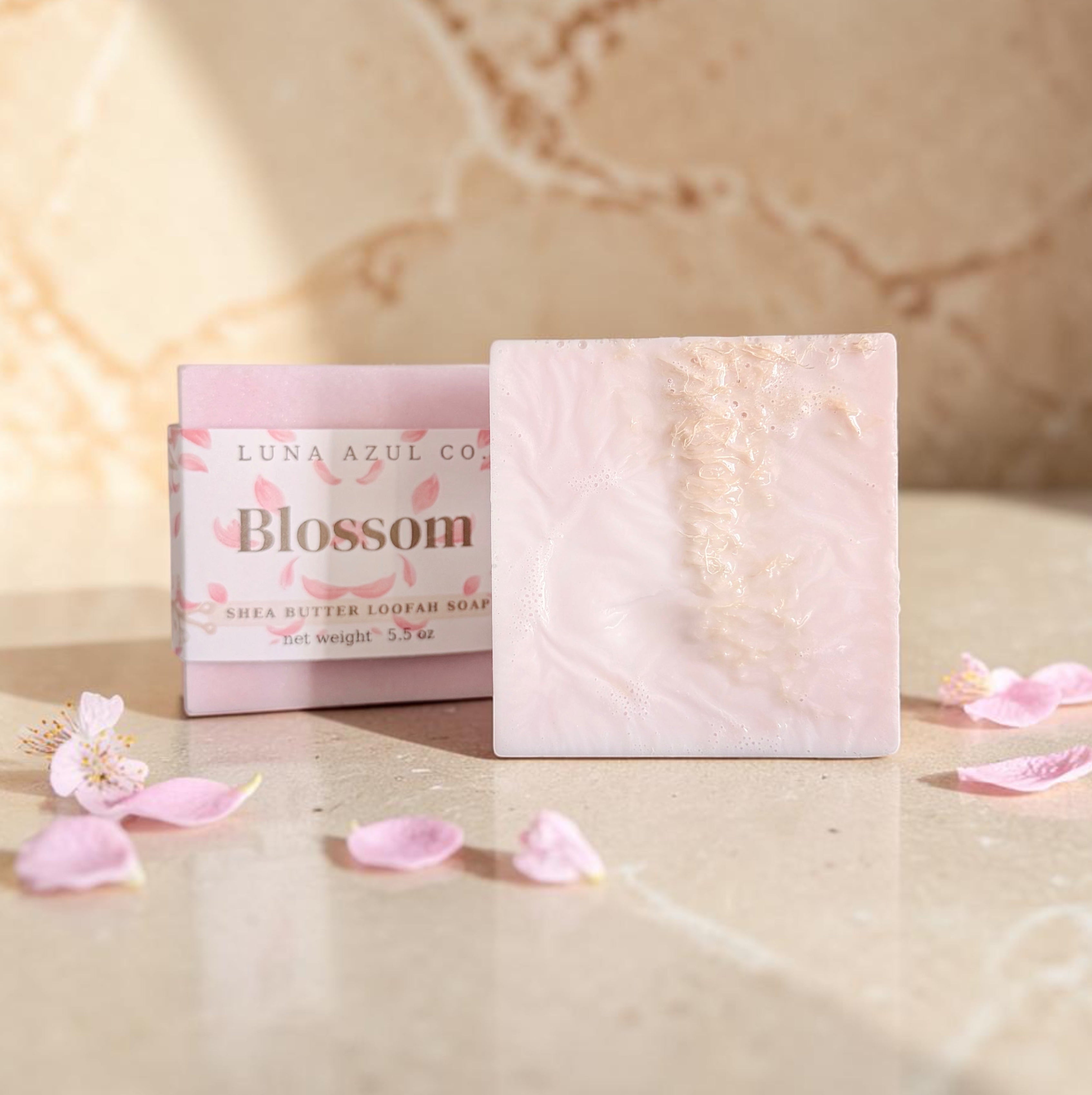 Blossom Shea Butter Loofah Soap Bar - 5.5oz