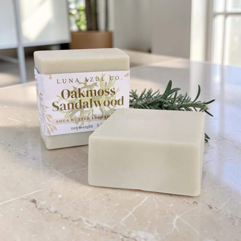 Oakmoss Sandalwood Shea Butter Loofah Soap Bar - 5.5oz