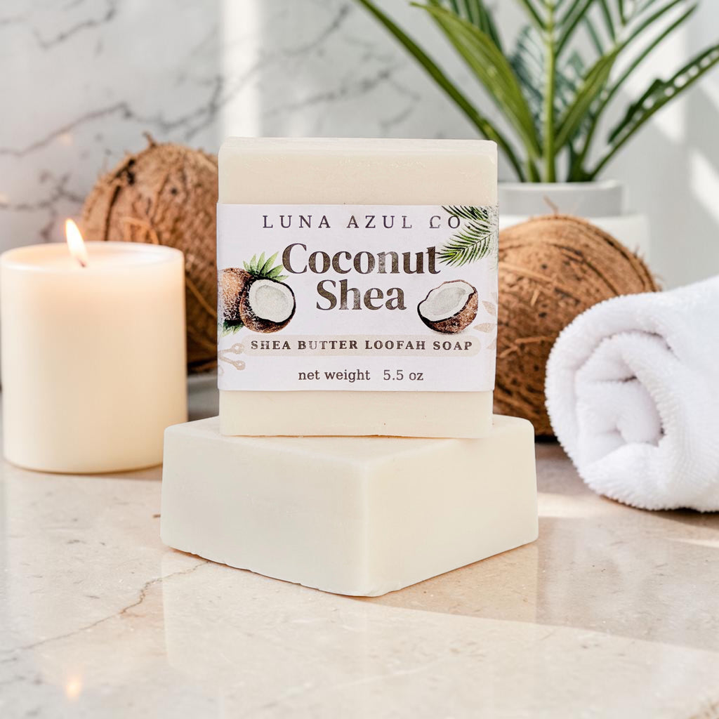 Coconut Shea Butter Loofah Soap Bar - 5.5oz