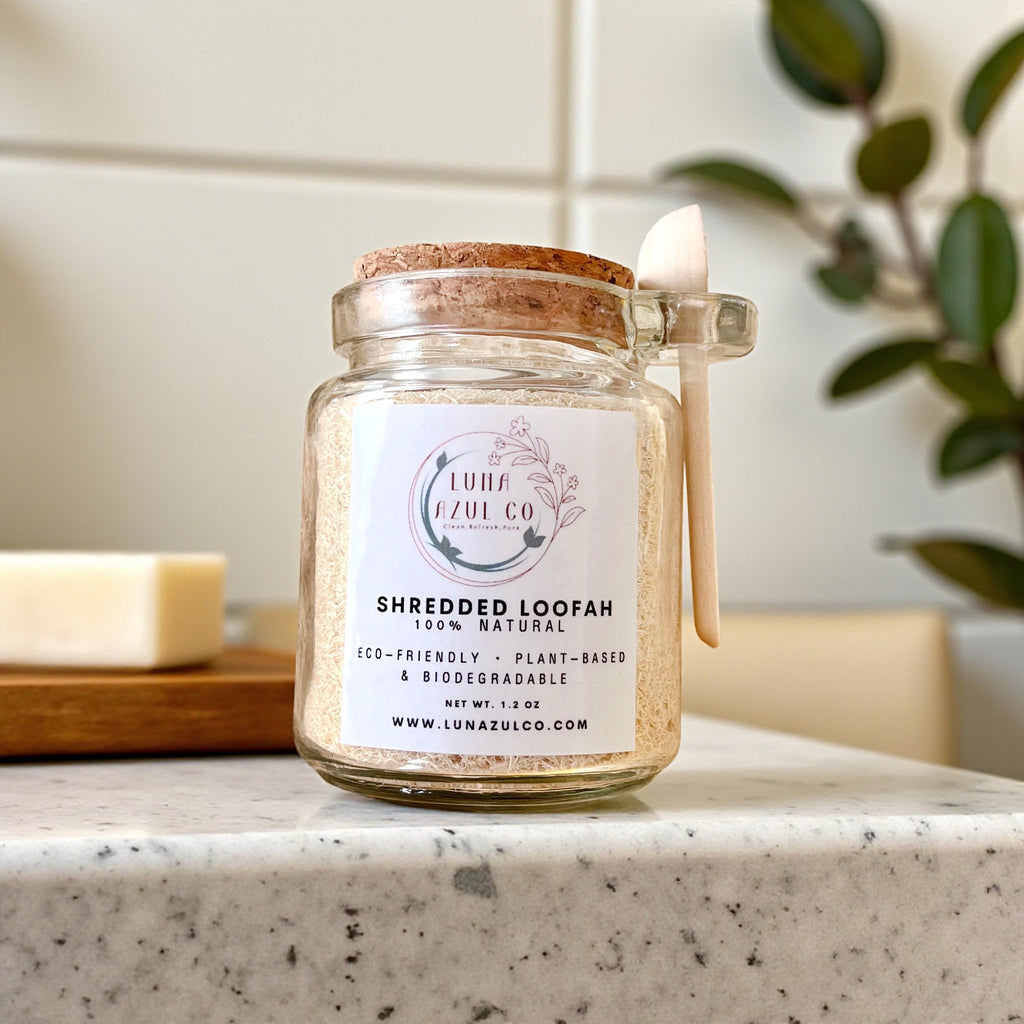 2 OZ Natural Shredded Loofah Jar