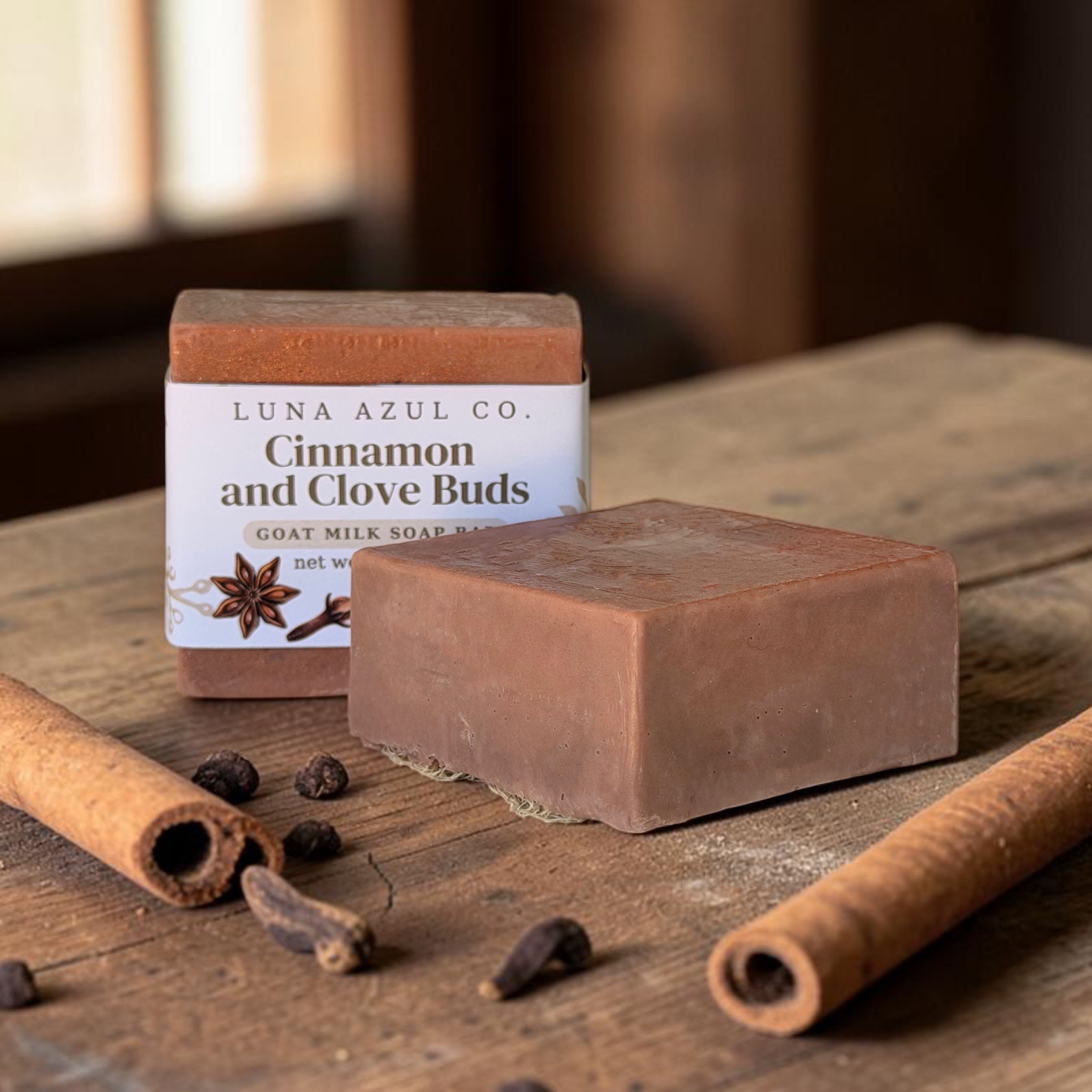 Cinnamon and Clove Buds Goat Milk Loofah Soap Bar - 5.5oz
