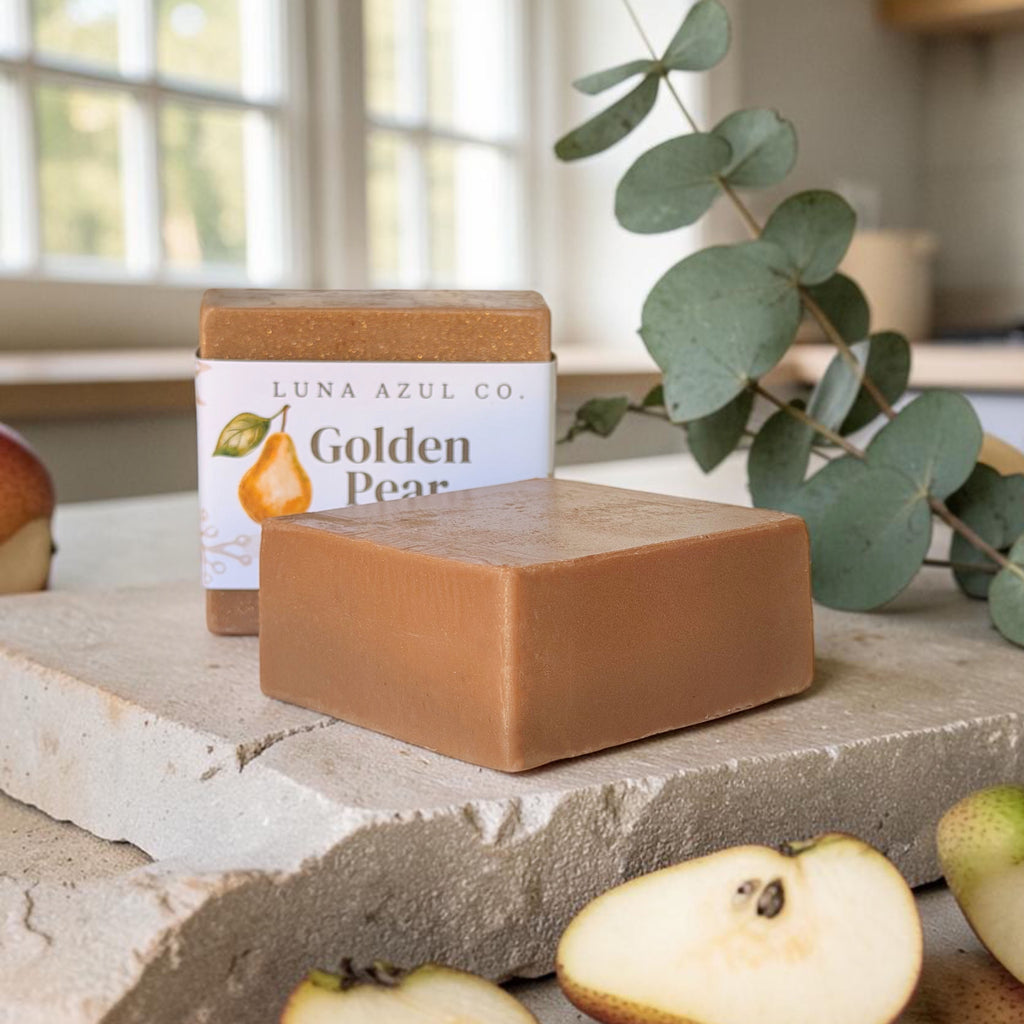 Golden Pear Shea Butter Loofah Soap Bar - 5.5oz