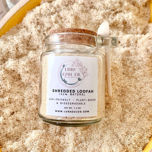 1.2 OZ Natural Shredded Loofah Jar