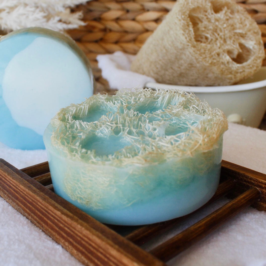 Cool Water Goat Milk Loofah Soap Bar