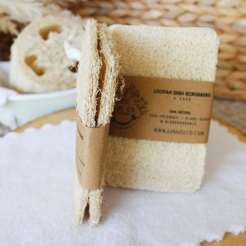 Loofah Sponge Dish Scrubber Pack
