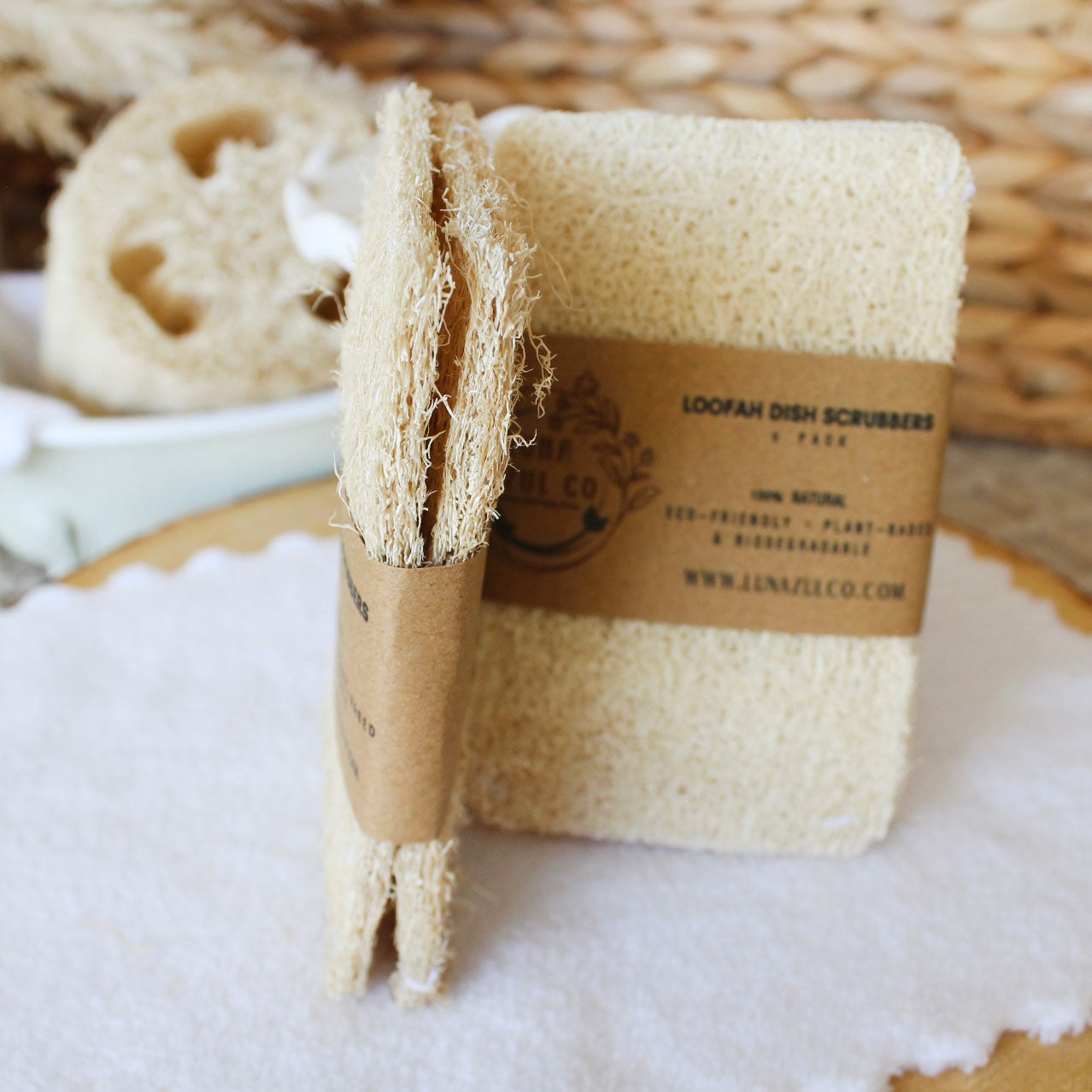 Loofah Sponge Dish Scrubber Pack