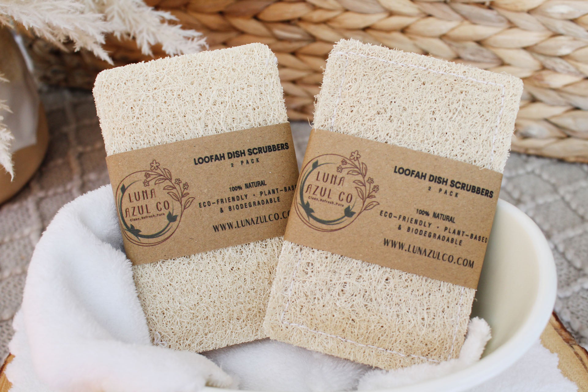 Loofah Sponge Dish Scrubber Pack